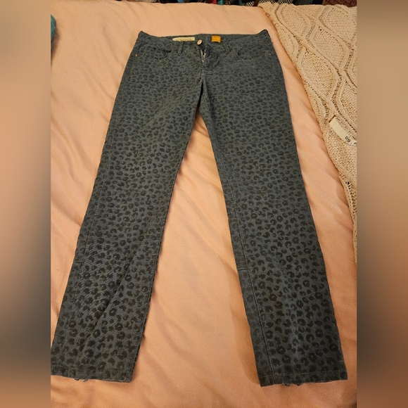 Pilcro Letterpress/ Anthropalogy Leopard Print Jeans - Picture 1 of 9